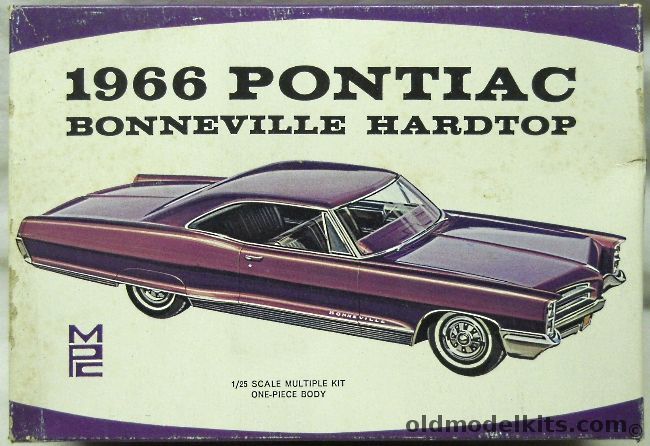 MPC 1/25 1966 Pontiac Bonneville Hardtop - Builds Either Stock / Match Car / Custom Secret Agent Car By Budd Anderson, 9-200 plastic model kit